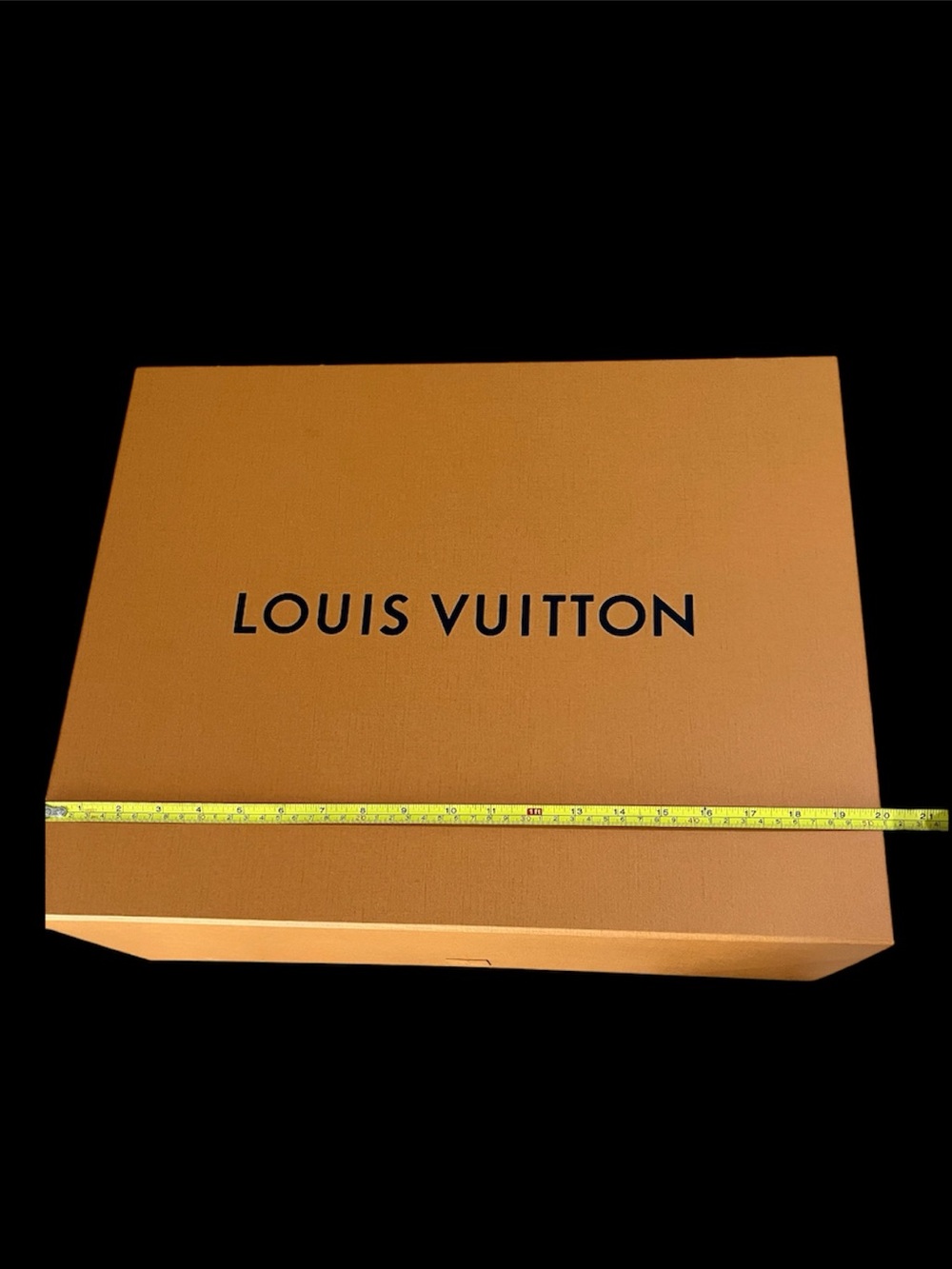 EXTRA LARGE Authentic Louis Vuitton Orange Box with Navy Logo